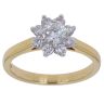 18ct Yellow Gold 0.75ct Brilliant Cut Diamond Cluster Ring
