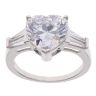 Silver Cubic Zirconia Heat Fancy Ring