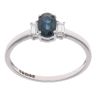 9ct White Gold 0.10ct Diamond and Sapphire Ring
