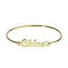 9ct Yellow Gold Personalised Script Nameplate Bangle