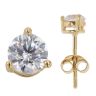 Gold Plated Silver Cubic Zirconia Stud Earrings