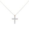 9ct Yellow Gold 1.00ct Brilliant Cut Lab Grown Diamond Cross Pendant and Chain 18"