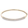 9ct Yellow Gold Cubic Zirconia Two Row Bangle