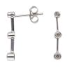 18ct White Gold 0.15ct Diamond Trilogy Drop Earrings