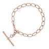 9ct Rose Gold Albert T-Bar Bracelet 8"
