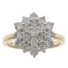 9ct Yellow Gold 1.50ct Brilliant Cut Diamond Cluster Ring
