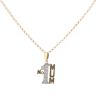 9ct Yellow Gold Cubic Zirconia Number 1 MUM Pendant and Chain 20"