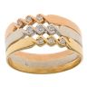 18ct Yellow White and Rose Gold 0.10ct Brilliant Cut Diamond Fancy Ring