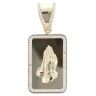 9ct Yellow Gold Cubic Zirconia Praying Hands Pendant