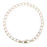 9ct Yellow Gold Square Curb Bracelet 7.5"
