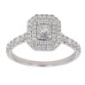 18ct White Gold 1.25ct Brilliant, Baguette and Princess Cut Diamond Cluster Ring