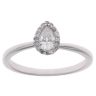 9ct White Gold 0.50ct Pear And Brilliant Cut Diamond Cluster Ring