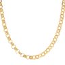 Sterling Silver Gold Plated Plain And Patterned Belcher Chain 24"