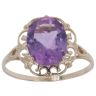 9ct Yellow Gold Amethyst Solitaire Ring
