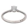 Palladium 0.34ct Flower Cut Diamond Solitaire Ring
