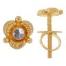 22ct Yellow and White Gold Starburst Stud Earrings