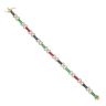 18ct Yellow Gold 0.30ct Diamond and Multi Gemstone Bracelet 7.5"