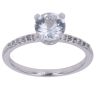 18ct White Gold White Sapphire Solitaire Ring