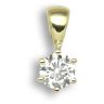 18ct Yellow Gold 0.35ct Six Claw Diamond Solitaire Pendant