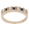 9ct Yellow Gold Sapphire and Cubic Zirconia Ring