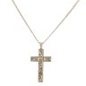 9ct Yellow Gold Patterned Cross Pendant and Chain 28"