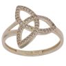 9ct Yellow Gold Cubic Zirconia Celtic Knot Ring