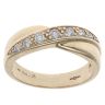 9ct Yellow Gold 0.25ct Brilliant Cut Diamond Crossover Ring
