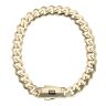 14ct Yellow Gold Monaco Classic Plain Lock Curb Bracelet 8.5"