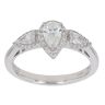 Platinum 0.76ct Pear and Brilliant Cut Diamond Cluster Ring