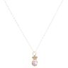 9ct Yellow Gold Blue Gemstone Teddybear Pendant and Chain 16"