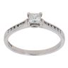 18ct White Gold 0.40ct Princess and Brilliant Cut Diamond Solitaire Ring