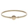 9ct Yellow Gold Square Patterned Hinged Bangle