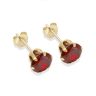 9ct Yellow Gold Red Cubic Zirconia Stud Earrings 6mm