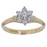 18ct Yellow Gold 0.38ct Brilliant Cut Diamond Daisy Cluster Ring