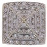 9ct Yellow Gold Cubic Zirconia Pyramid Signet Ring