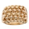 9ct Yellow Gold Four Row Keeper Ring