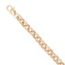 9ct Yellow Gold Patterned and Plain Belcher Bracelet 9"