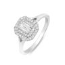 9ct White Gold 0.55ct Emerald Cut Lab Grown Diamond Ring
