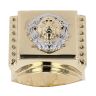 14ct Yellow Gold & White Gold Lion Signet Ring