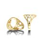 9ct Yellow Gold Tenth Krugerrand Hearts Ring Mount