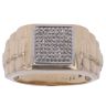 9ct Yellow Gold 0.33ct Diamond Watch Style Signet Ring