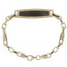 14ct Yellow Gold Children's Greek Key ID Bracelet 5.5"