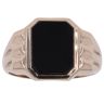 9ct Yellow Gold Square Onyx Signet Ring