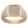 14ct Yellow Gold Cubic Zirconia Signet Ring