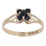 9ct Yellow Gold Sapphire Cluster Ring