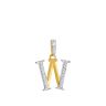 22ct Yellow Gold Intitial W Cubic Zirconia Pendant