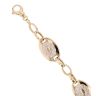 14ct Yellow and White Gold Greek Key Disc Bracelet 8"