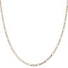 18ct Yellow and White Gold Figaro Chain 22"