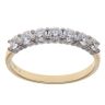 18ct Yellow Gold 1.00ct Brilliant Cut Diamond Half Eternity Ring