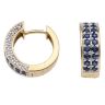 18ct Yellow Gold 0.06ct Diamond and Sapphire Hoop Earrings